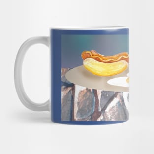 Hot dog eggs breakfast lime food plate delicious tasty yummy good delicacy cook chef Mug